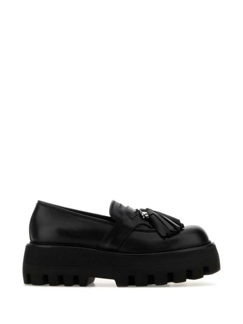 Alexander McQueen Alexander Mcqueen Men Black Leather Loafers