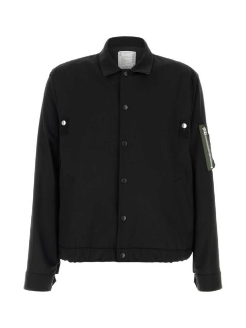 sacai Sacai Men Black Twill Jacket
