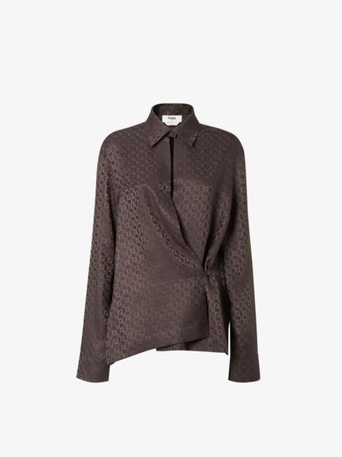 FENDI Fendi Jacquard Ff Silk Shirt