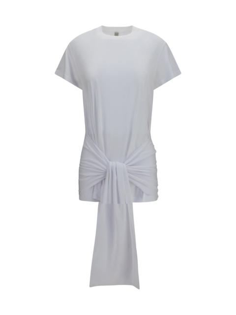 TOTEME Toteme Draped-waist Jersey T-shirt White