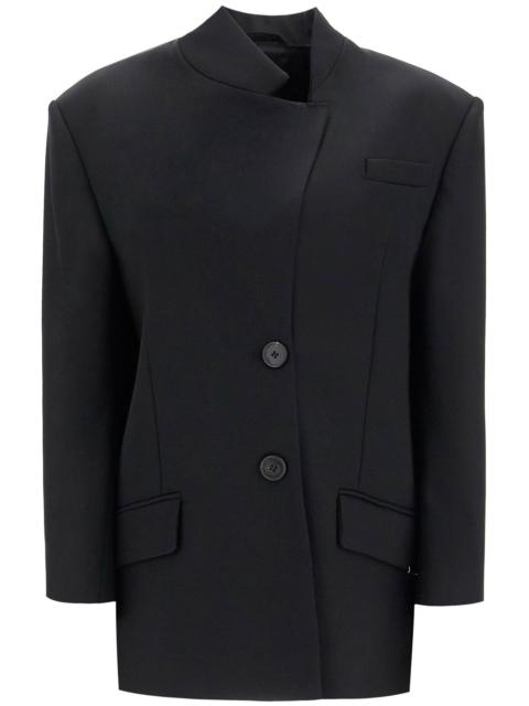 The Attico Asymmetric Wool Blazer For Women