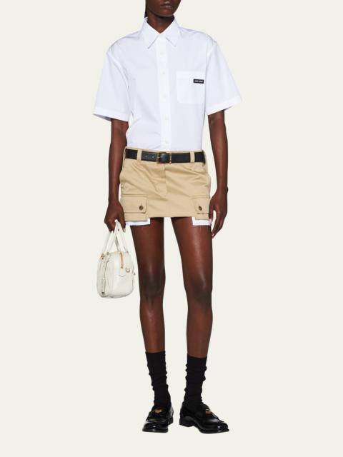 Miu Miu Chino Cargo Mini Skirt
