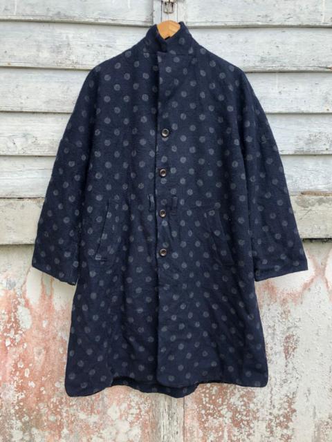 Other Designers Issey Miyake - Frapbois "Half" Mohair Polkadot Oversized Wool Coat