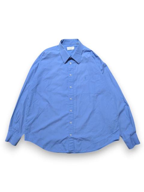 Other Designers YSL Vintage Logo Shirt Long Sleeve Button Up Blue 48/18