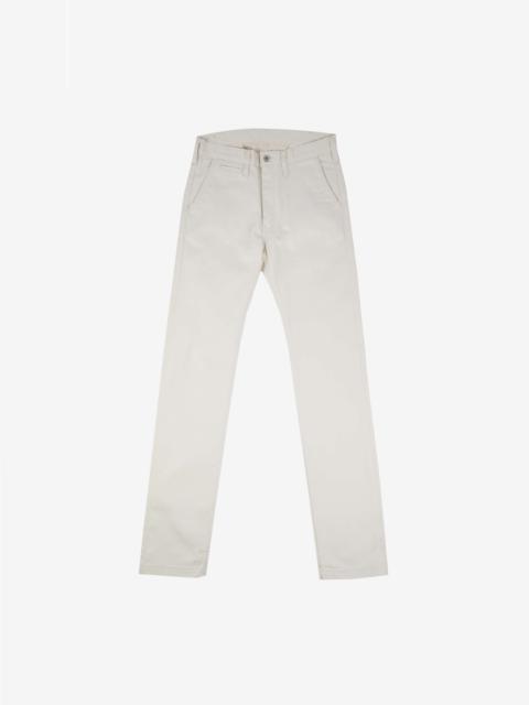 IH-721-IVO 9oz Mercerised Selvedge Cotton Slim Tapered Chinos - Ivory