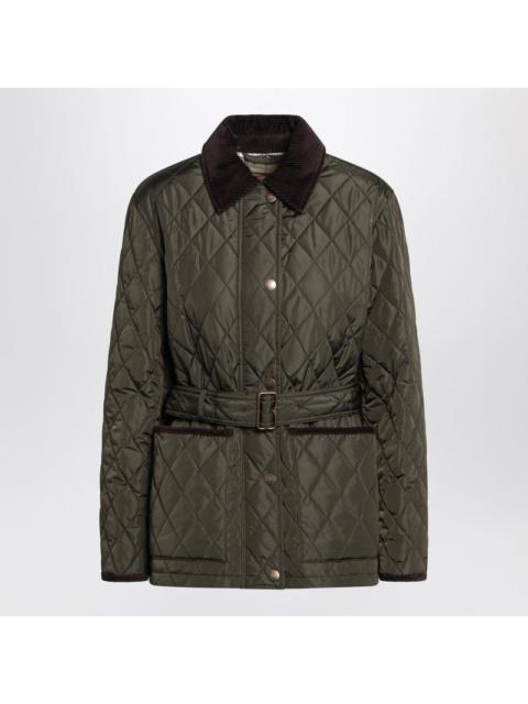 Burberry Dark Green Quilted Nylon Jacket Women