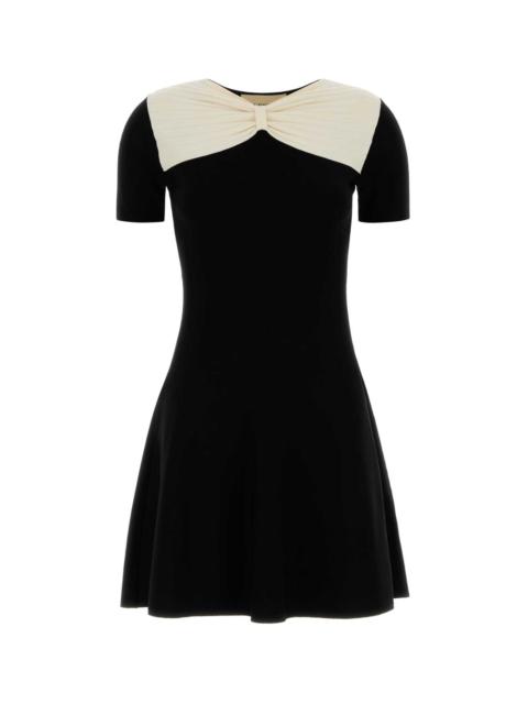 Valentino Black Viscose Blend Mini Dress