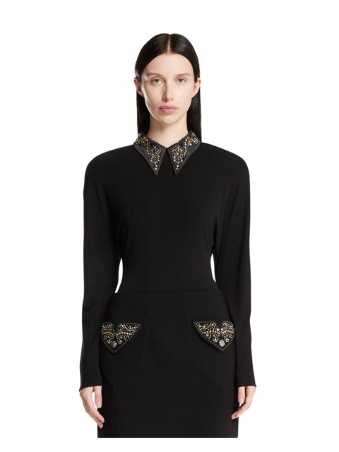 VERSACE Black Long-Sleeve Bodysuit