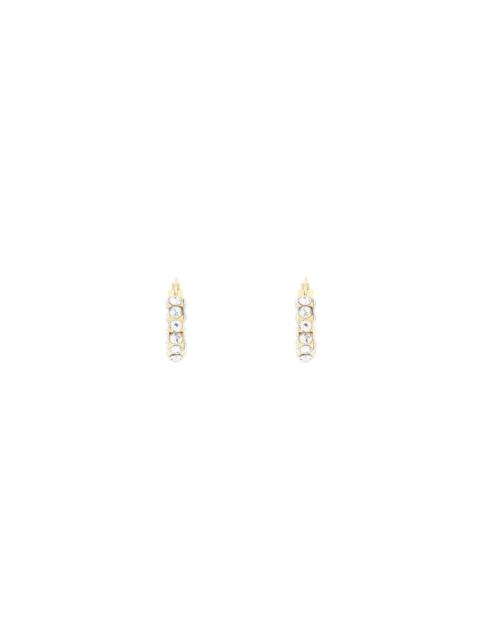 Amina Muaddi Small Jahleel Hoop Earrings With Crystals Women