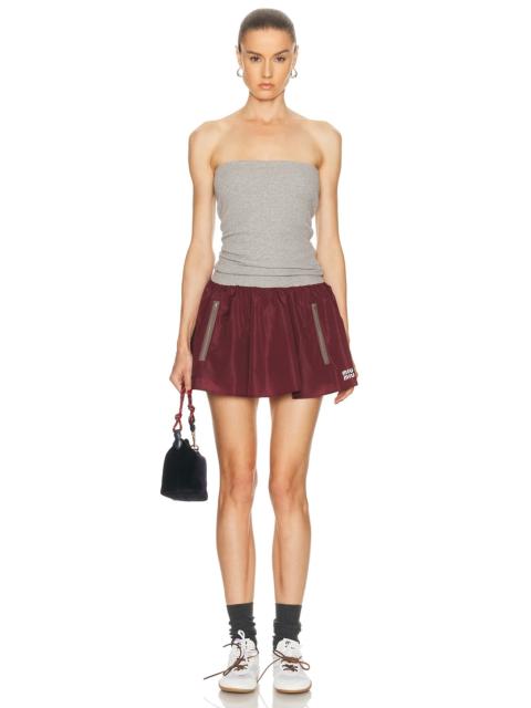 Miu Miu Strapless Mini Dress