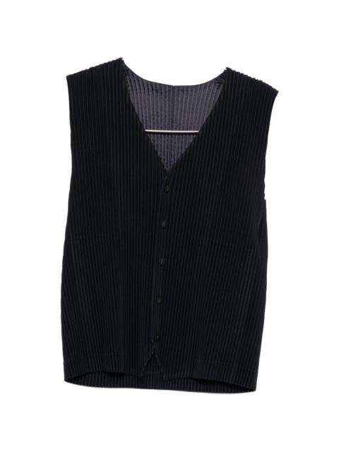 ISSEY MIYAKE Homme Plisse' Issey Miyake Men Pleated V-Necked Vest