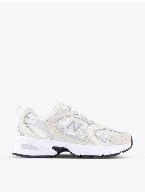 New Balance MR530 logo-embossed leather and mesh low-top trainers