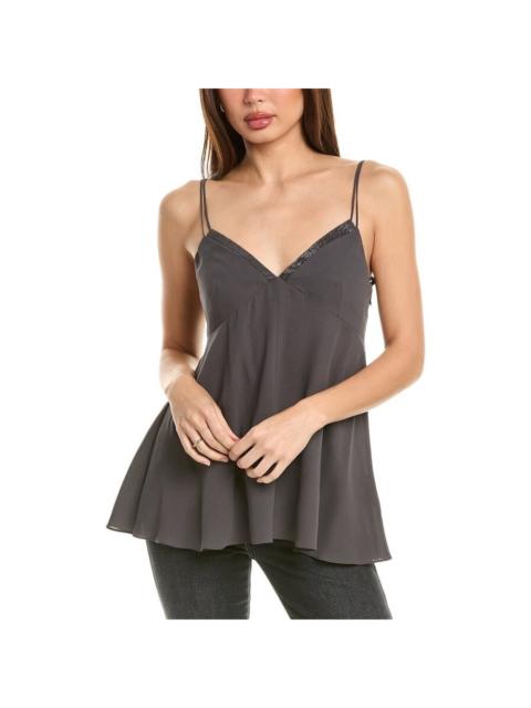 Brunello Cucinelli Brunello Cucinelli Charcoal Camisole With Flared Hem