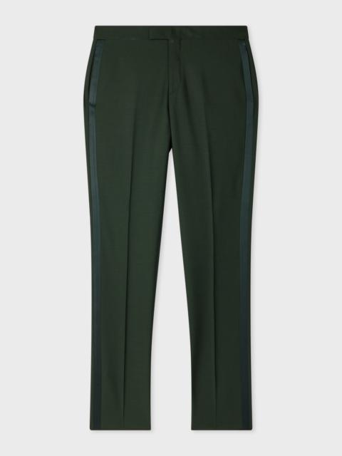 Paul Smith Tailored-Fit Dark Green Wool-Mohair Trousers