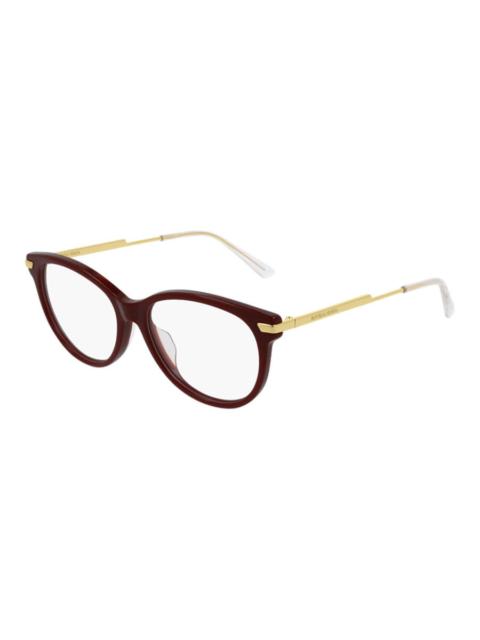 Bottega Veneta Bottega Veneta Ladies Red Oval Eyeglass Frames BV1039O 004