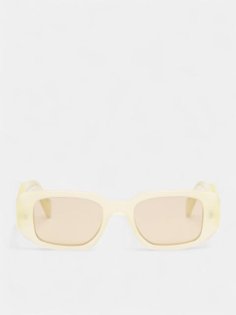 Prada White 17WS Rectangle Sunglasses