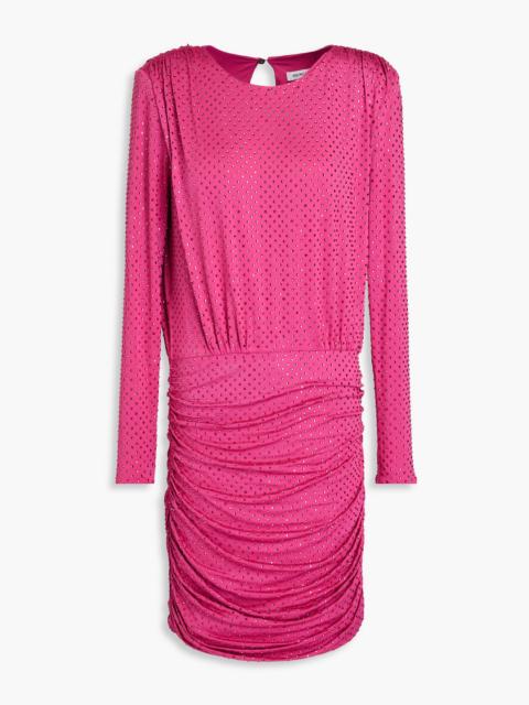 VERONICA BEARD Jessel crystal-embellished stretch-jersey mini dress