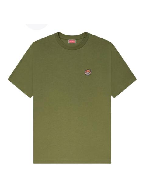 KENZO Kenzo Happy Tiger Embroidered Cotton T-Shirt