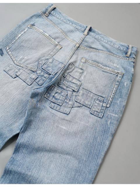 Other Designers Japanese Brand - TTU Japan Patchwork Square Distressed Denim Jeans
