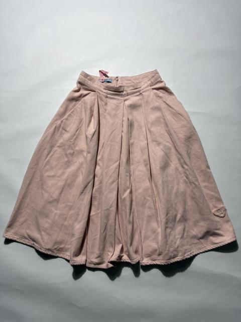 Prada PRADA DENIM PLEATED MIDI SKIRT