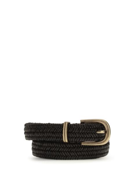 Brunello Cucinelli Brunello Cucinelli Braided Stretch Leather Belt