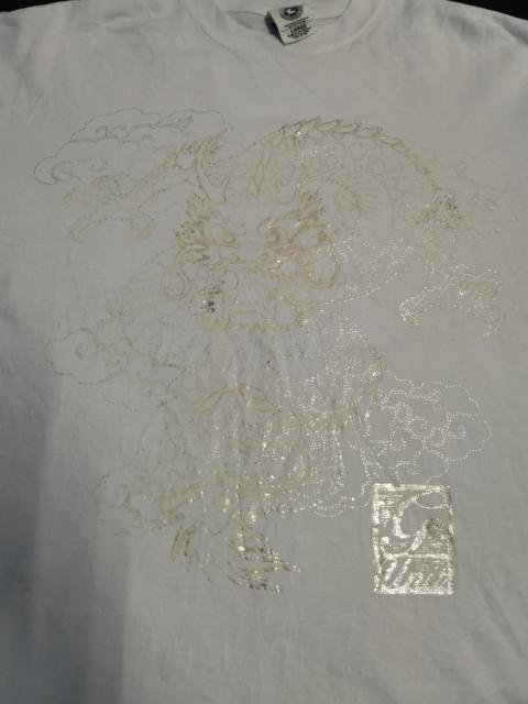 Other Designers Japanese Brand - Big Dragon Logo Sukajan Tee White Rare Oversize