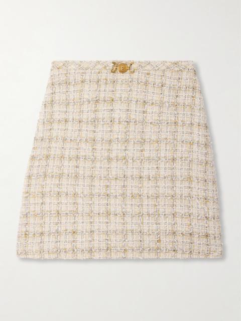 VERSACE Cotton-blend Tweed Mini Skirt