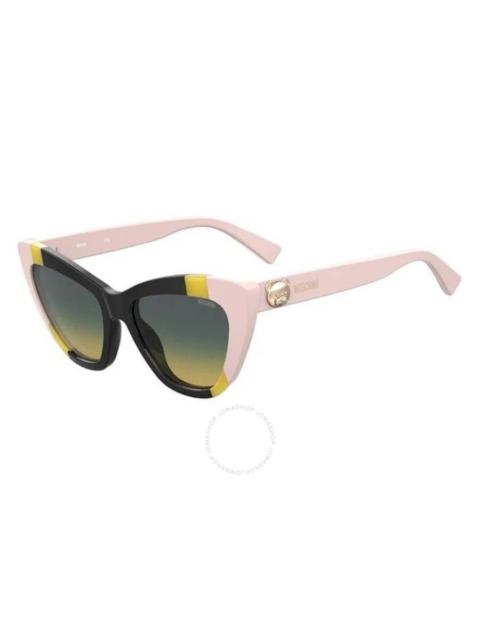 Moschino Moschino Grey Shaded Green Cat Eye Ladies Sunglasses MOS122/S 071C/JE 53