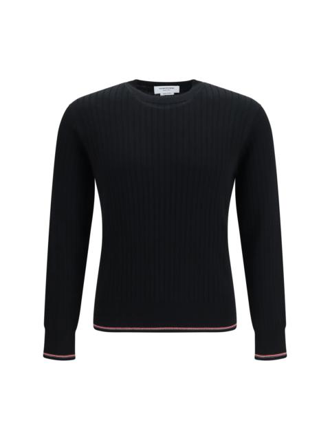 Thom Browne Thom Browne Crewneck Cotton Knit Sweater Black