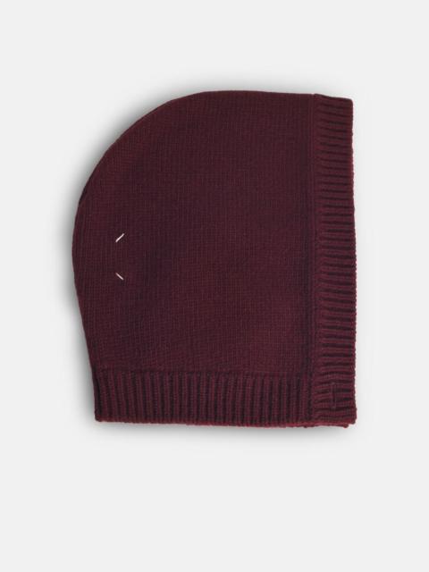 Maison Margiela BURGUNDY VIRGIN WOOL HOOD