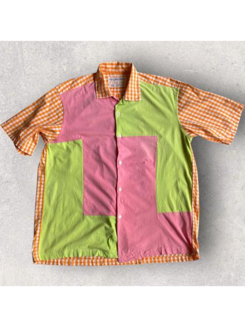 Comme Des Garçons Color Patch Open Collar Shirt