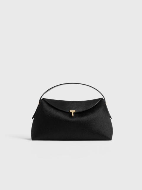 TOTEME T-lock pony hair top handle black