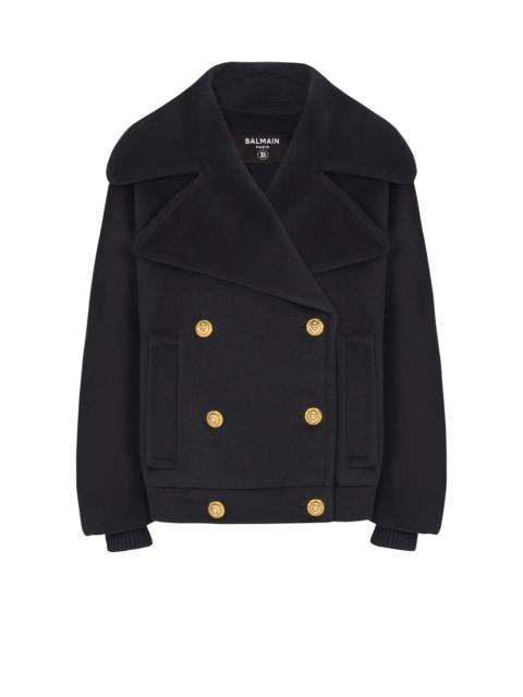 Balmain Wool 4-buttons pea coat