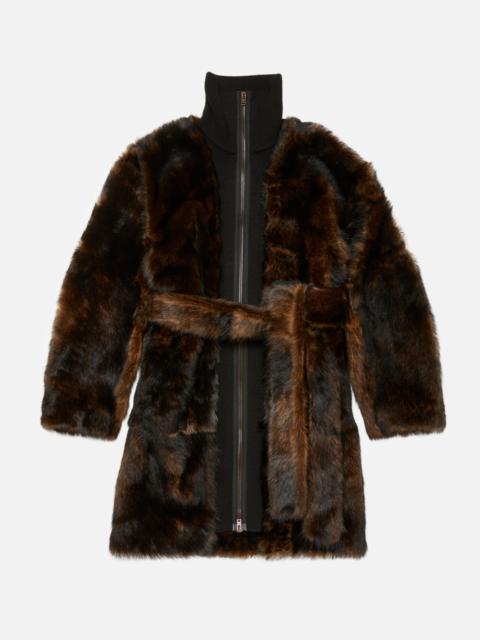 Acne Studios Layered leather jacket - Brown