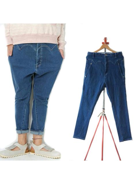 Other Designers Issey Miyake - Mercibeaucoup Double Waist Low Crotch Slim Jeans Eri Utsugi