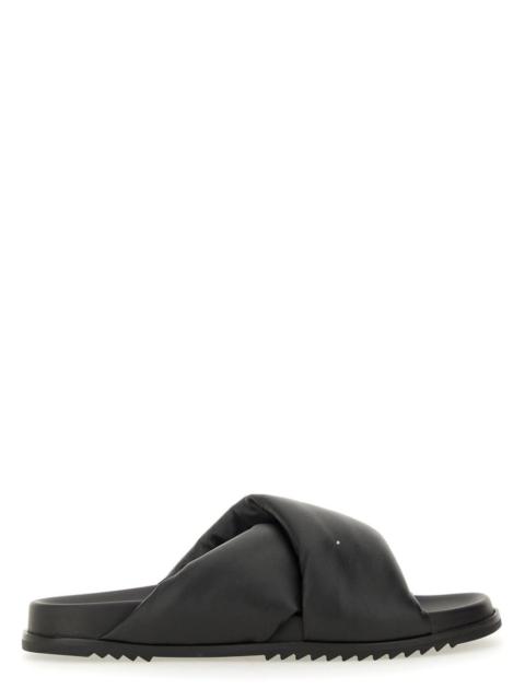 Rick Owens Rick Owens Men Leather Slide Sandal