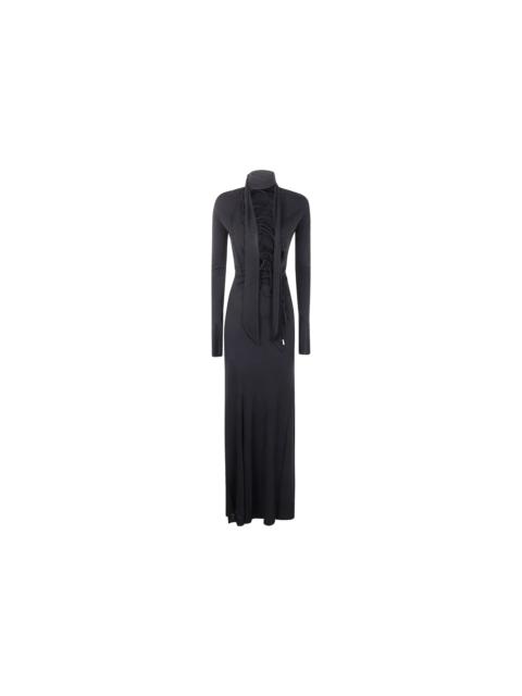 halter neck maxi beach dress Coastal Cascade Halter Neck Tie Back Maxi Dress Blue / S