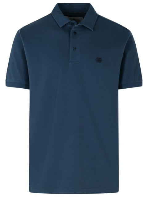 Etro Etro 'ROMA' Navy Cotton Polo Shirt