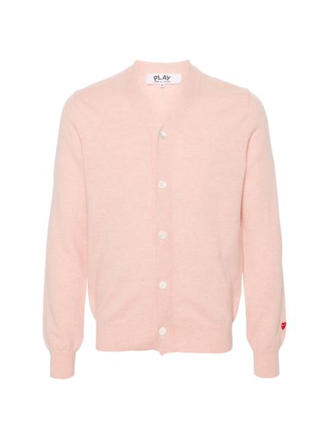 Comme des Garçons PLAY UNISEX KNIT CARDIGAN - LIGHT PINK