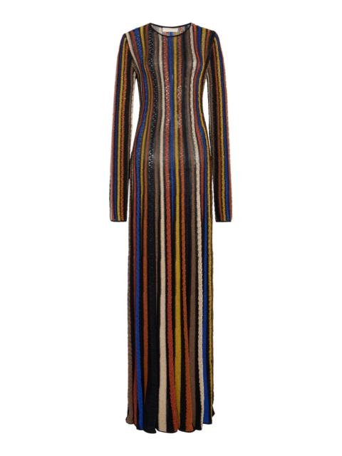 ULLA JOHNSON Albie Striped Knit Maxi Dress stripe