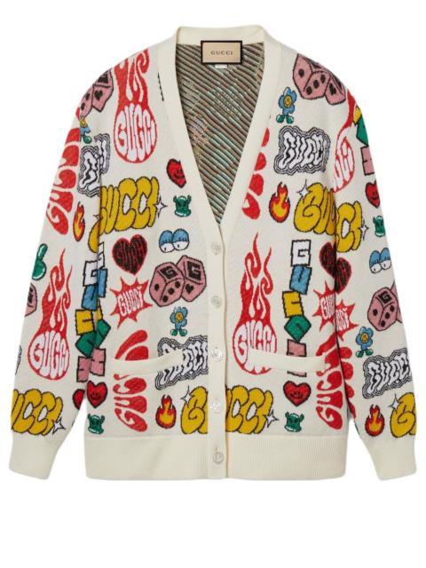 (WMNS) Gucci Cotton Wool Jacquard Cardigan 'Multicolor' 782217-XKDZ3-9275