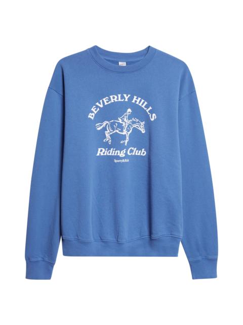 Sporty & Rich Sporty & Rich Beverly Hills Riding Club Graphic Sweatshirt in Pier Blue at Nordstrom