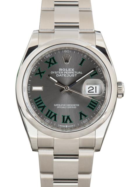 ROLEX Pre-Owned Oyster Rolex Datejust 36 Wimbledon Dial Ref 126200