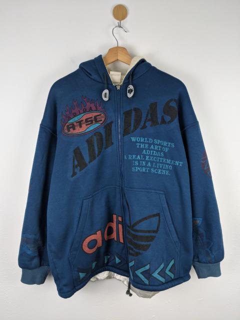 adidas Vintage Adidas 90s Big Logo Trefoil Jaspo Ski Hoodie
