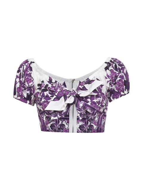 Dolce & Gabbana Dolce & Gabbana Women Maiolica Print Poplin Top