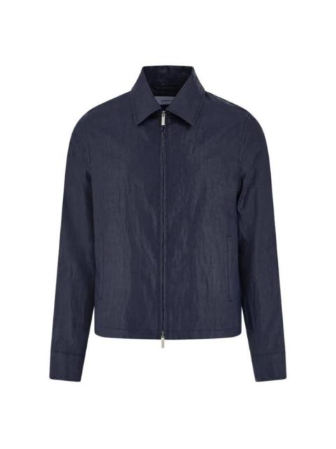 FERRAGAMO Ferragamo Blue Linen Blouson Jacket