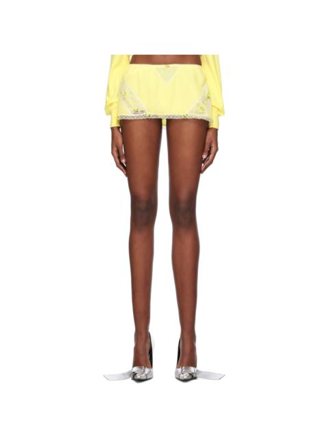 pushBUTTON Yellow High Waisted Skort