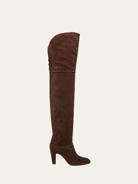 Chloé Eve Suede Over-The-Knee Boots