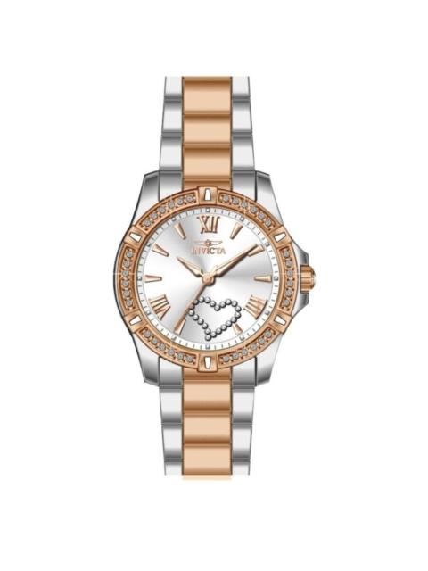 Other Designers Invicta Angel Quartz Crystal Silver Dial Ladies Watch 49893