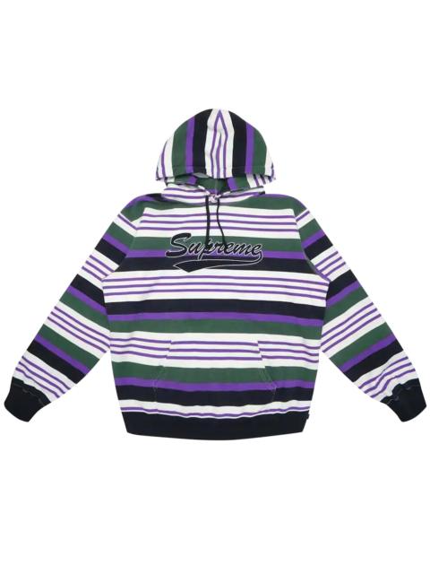 Supreme Supreme Striped Hooded Sweatshirt 'Black'